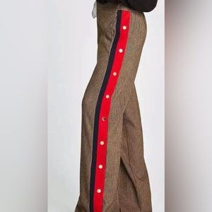 ❤️NWOT ZARA HOUNDSTOOTH TROUSERS PANTS TAN